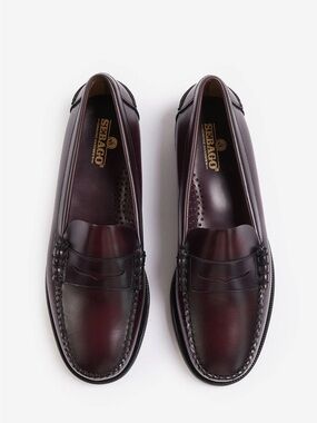 Sebago Classic Dan Leather Penny Loafers Cordovan Burgundy